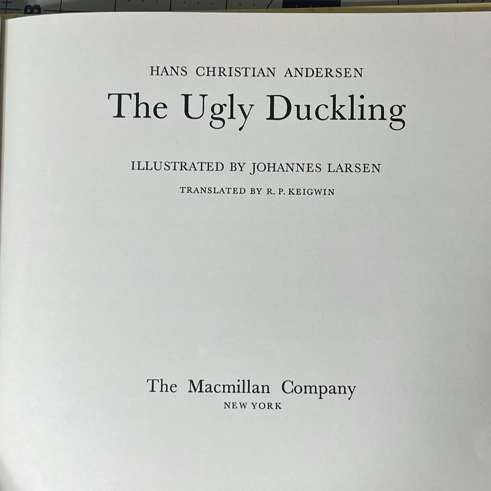 The Ugly Duckling book by Hans Christian Andersen, iilus. Johannes Larsen,